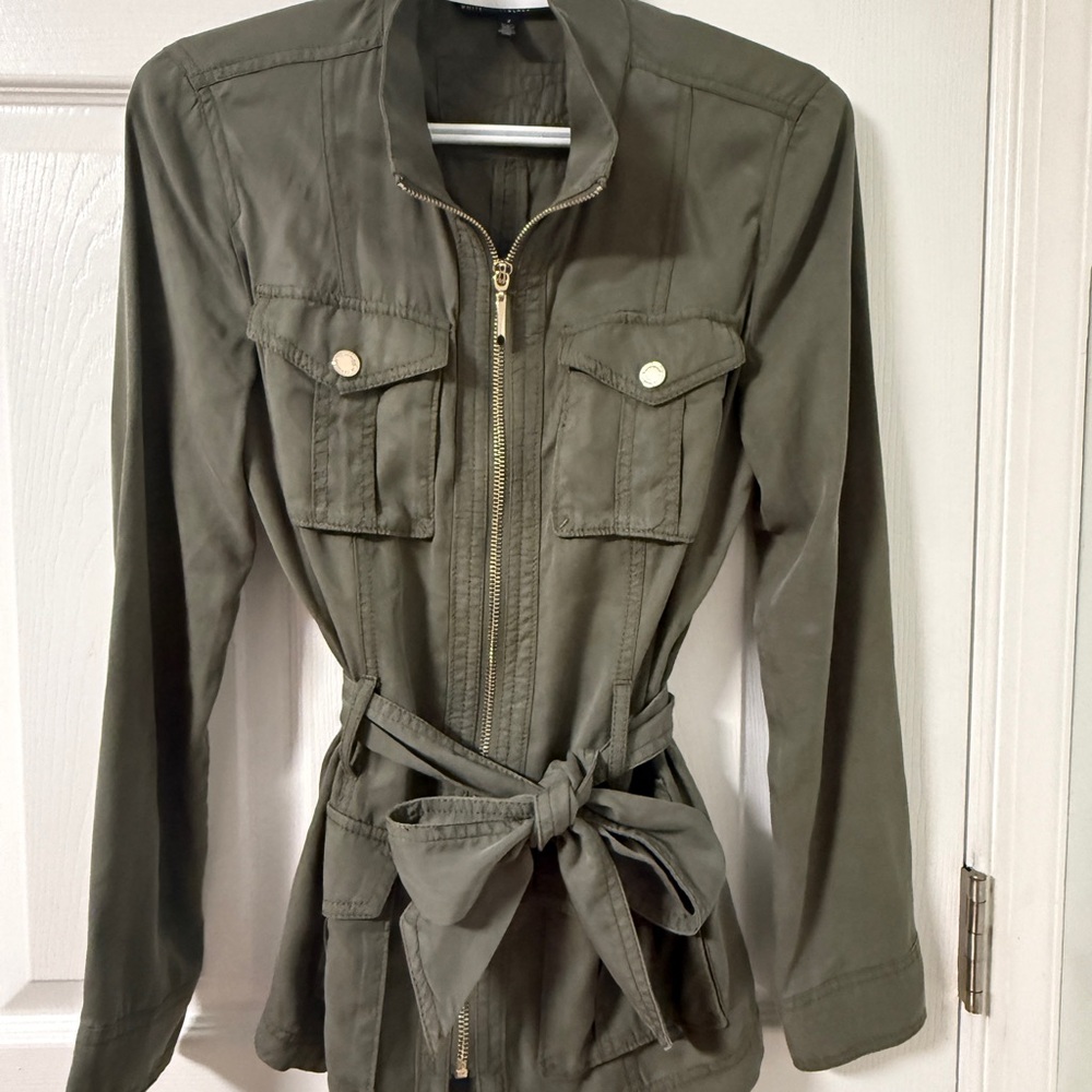 White House Black Market Khaki Utility Jacket